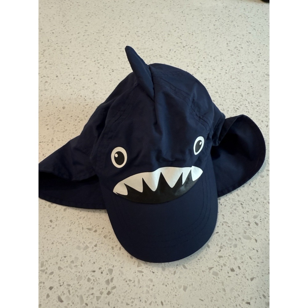 Infant Baby Sun Hat Navy Blue Shark‎ One Size. G30